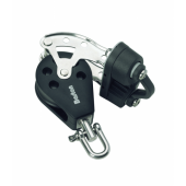 Barton N12531 - Single Swivel Block with Becket and Cam Size 2 35mm – Ball Bearing, Ø35mm Sheave, Max Rope 8mm