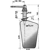 Radice Bronze Rudder Type 12/6V, For V-Keel. Boat Length: 5-8m