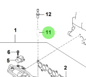Bukh 00900-1U1B0 - Engine Support Cover for R210J Engines