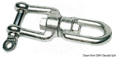 Osculati 01.428.03 - Mirror polished stainless steel swivels - 13 mm Eye + Shackle