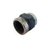 Allpa Plastic Straight Coupling Female, Reinforced With Stainless Steel Ring, 1"X1", 16 Bar