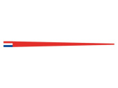 Talamex Red With Dutch Corner And Fringe Pennant 300cm