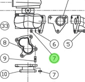 Bukh 511F0258 - M8 Self-Locking Stainless Nut for DV32 and DV48 Air Inlet and Turbocharger