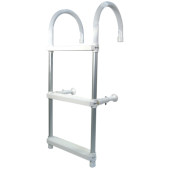Allpa Aluminum Bathing Ladder With Mounting Hooks, 4-Steps, Adjustable Transom Supports, L=1160mm