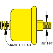 Allpa Oil Pressure Sender Single Station 80psi (5,5 Bar), 1/8" NPTF (SW: 240-33 Ohm)
