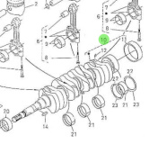 Nanni Diesel 970301961 - Complete Crankshaft for 4.190HE Engines