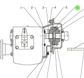 Bukh 000E7531 - Splined Flexible Coupling Half for DV24RME, DV29RME, DV32, DV36, and DV48 Engines
