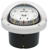 Ritchie Compass Model 'Helmsman', HF-743W, 12v, Flush Mount Compass, Dial Ø95mm/5°, White