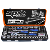 SP Tools 1/4"DR, 3/8"DR & 1/2"DR Socket Set - 12PT Metric/SAE (59 pcs)