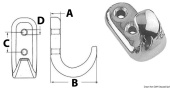 Osculati 38.301.09 - Double-Screw Cast Hook (10 pcs)