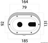 Osculati 15.900.02 - Oval Shower Enclosure + Door Cross Outlet 185x131