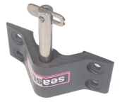 SeaSure 18.14DL 4-Hole Drop Nose Transom Pintle in 316 Stainless Steel