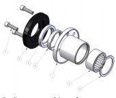 Alamarin Jet 10857 - Rear Bearing Housing for Jet-288 Water Jets