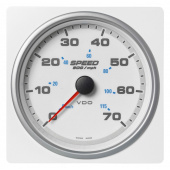 VDO A2C1338900001 - Veratron AcquaLink SOG Speedometer 70mph 110mm White