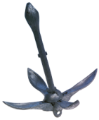 Allpa Galvanized Steel Folding Grapnel Anchor, 6kg