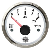 Osculati 27.322.10 - Oil Pressure Indicator 0/5 bar White/Glossy