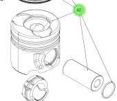 Steyr 500902 - Piston Assembly for Steyr SE Series Marine Engines