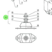 Nanni Diesel 970301081 - Medium Rubber Engine Mount for 4.330TDI and N4.115 Engines