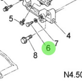 Nanni Diesel 970490520 - Bolt for Cylinder Head Cover and Speed Regulator Assemblies