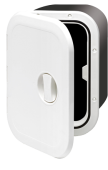 Allpa Plastic Hatch, 270x373x160mm, 1x Handle, 180°, White (Cover And Hinge Removable)
