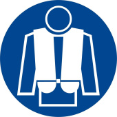 Marine Life Jacket Must Be Worn Safety Sticker, Soft PVC