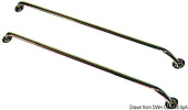 Osculati AISI 316 Stainless Steel Side Handrail with Inclined Uprights, 100–175 cm (per Pair)