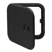 Allpa Plastic Hatch, 373x373mm, 180°, Removable, Black