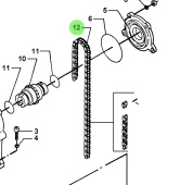 Bukh 542K0060 - Roller Chain for DV36 and DV48 Hand-Start Systems