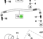 Bukh 00105-5S302 - Oil Cooler Inlet Hose for S270J Engines