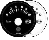 VDO A2C60000969 - Viewline Brake Pressure Gauge 12/24V 52 mm 0–10 bar Black