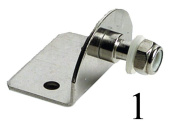 Gas Spring 90° Fastening Plate with 8-mm Threaded Pin