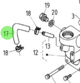 Nanni Diesel 970307071 - Fresh Water Return Pipe for Cooling System