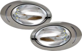 Allpa Surface Mount Stainless Steel 316 High Power LED Hull Light 12v/5w, 190x114x35mm (2pcs.)