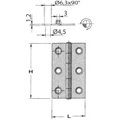 Bukh PRO M3560030 - S.STEEL HINGES