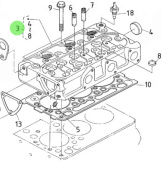 Nanni Diesel 970313483 - Complete Cylinder Head for N3.21 Engines