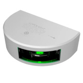 Lopolight 301-001-WH - Navigation Light 2NM 112.5° Green, Starboard, White Ceramic Coated