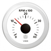 VDO A2C59512347 - Veratron ViewLine Tachometer 4.000 RPM White 52mm