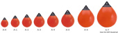 Osculati 33.600.12RO - Polyform A1 Fender And Buoy Red/Blue Head