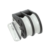 Barton N13250 - Double Upright Block Size 3 45mm – Ball Bearing, 2x Ø45mm Sheaves, Max Rope 10mm