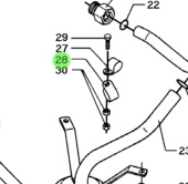 Bukh 551D0126 - Suction Pipe Bracket Saddle for DV36 Engines