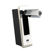 Hollex LED Reading Light With USB Chrome 10–30V Warm White (White Glass)