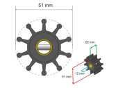 Albin 06-01-010 - Premium Impeller Kit
