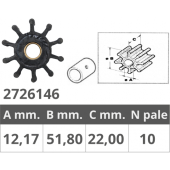 Finnord Jabsco 18653 Vetus K3 / 3D / 4 Impeller