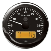 VDO A2C59512391 - Tachometer with LCD Black 4000 rpm ViewLine 85 mm