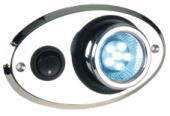 Allpa Aluminum LED Cabin Light, Built-On, With Eye-Balled Rotation 360°, 12v/0,5w, Warm White