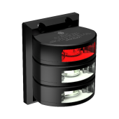 Lopolight 301-141V+301-106ST-B - Navigation Light 3NM 135° Red Stop + 3NM Double Stern, Vertical Mount, Black