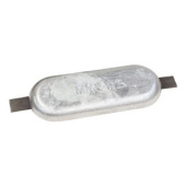 MME Rectangular Zinc Weld-On Hull & Rudder Anodes with Mounting Strips
