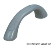 Osculati Soft PVC Grab Handle with Hidden Fastening, 205–250 mm, White/Grey