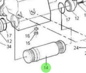 Nanni Diesel 970310150 - Heat Exchanger Tube Stack for 2.40HE, 2.45HE, 2.50HE Engines