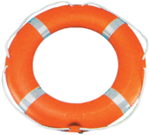 Allpa Annular Lifebuoy Model 'Taurus', 750x450mm, Orange With Reflective Tapes